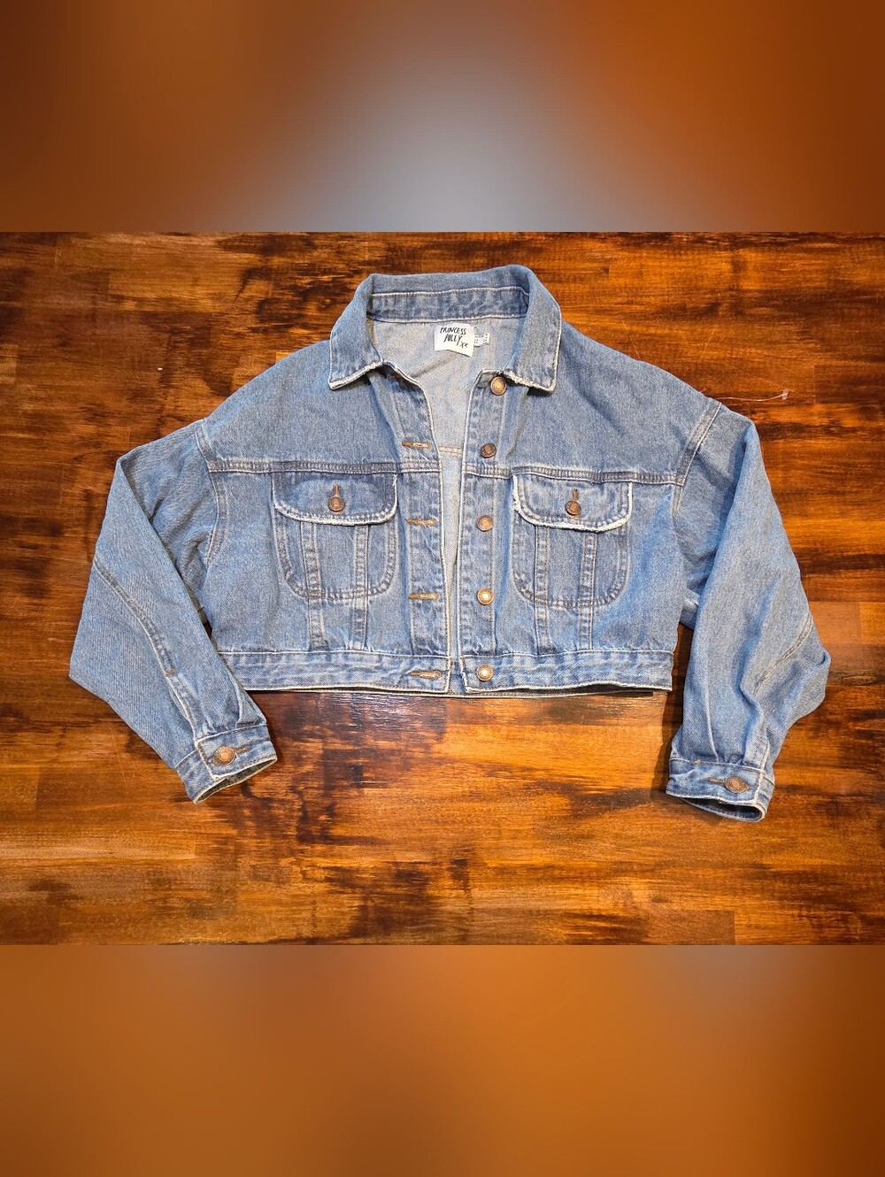 Princess Polly Denim Jacket Womens 2 Crop Cropped Preppy Tomatogirl Summer